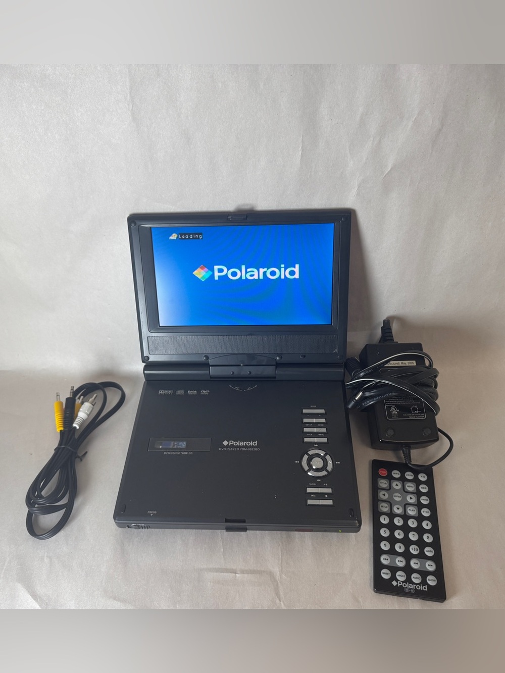 Polaroid PDM 0822BD 8" Portable Swivel Screen DVD Player remote Battery Works